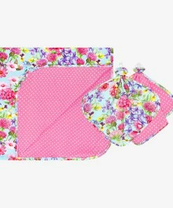 Posh Peanut Baby Hadley & Pink Peony Polka Dot Patoo & Lovey Set