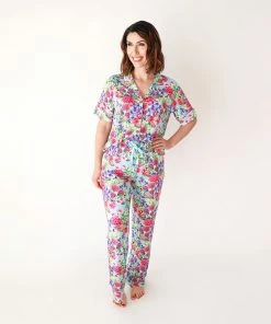 Posh Peanut Apparel Hadley Women's Short Sleeve & Relaxed Long Pajama Pants