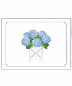 WH Hostess Folded Notecard - Hydangeas Planter Stationery