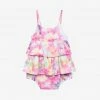 Posh Peanut Baby Joplin Basic Ruffled Spaghetti Romper