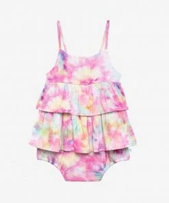 Posh Peanut Baby Joplin Basic Ruffled Spaghetti Romper