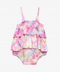 Posh Peanut Baby Joplin Basic Ruffled Spaghetti Romper