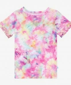 Posh Peanut Joplin Basic Short Sleeve Micro Ruffled T-Shirt & Micro Ruffled Shorts