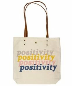 Karma Bags Cotton Canvas Book Bag - Positivity