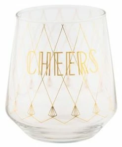 Karma Drinkware Chic Stemless Wine Glass - Cheers