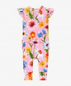 Posh Peanut Baby Kaileigh Ruffled Cap Sleeve Romper