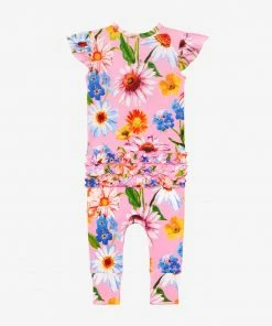 Posh Peanut Baby Kaileigh Ruffled Cap Sleeve Romper