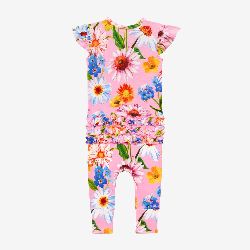 Posh Peanut Baby Kaileigh Ruffled Cap Sleeve Romper