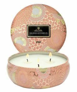 Voluspa Kalahari Watermelon - 3 Wick Candle In Decorative Tin Gifts