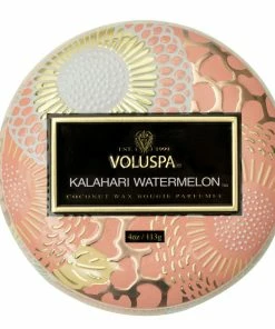 Voluspa Kalahari Watermelon - 4 Oz Mini Decorative Tin Candle Gifts