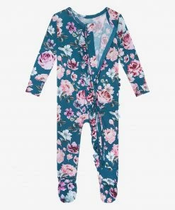 Posh Peanut Keisha Footie Ruffled Zippered One Piece