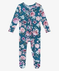 Posh Peanut Keisha Footie Ruffled Zippered One Piece