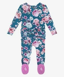 Posh Peanut Keisha Footie Ruffled Zippered One Piece