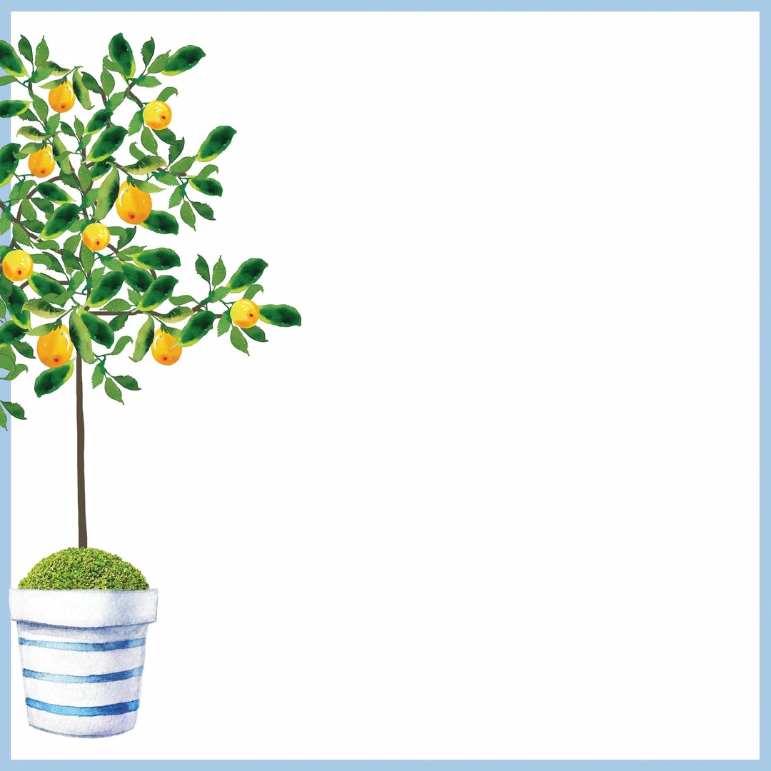 WH Hostess Stationery 8.5 X 8.5 Slab Notepad - Lemon Tree