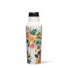 Corkcicle Drinkware Lively Floral Cream 20 Oz Sport Canteen