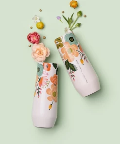 Corkcicle Lively Floral Cream 7 Oz Stemless Flute