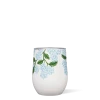 Corkcicle Lively Floral Hydrangea 12 Oz Stemless Drinkware