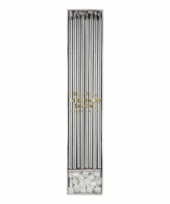 Meri Meri Long Candles - Silver Gifts