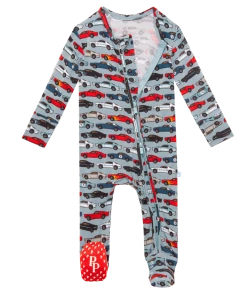 Posh Peanut Miles Footie Zippered One Piece Baby
