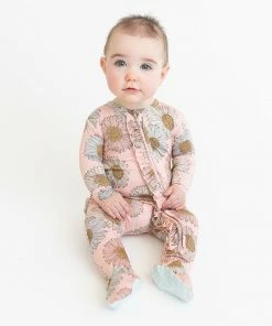 Posh Peanut Millie Footie Ruffled Zippered One Piece