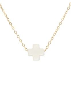 Enewton 16” Necklace Gold - Signature Cross Off-White Jewelry