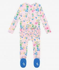 Posh Peanut Nicole Footie Ruffled Zippered One Piece Baby