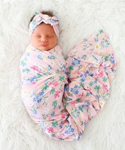 Posh Peanut Baby Nicole Infant Swaddle And Headwrap Set