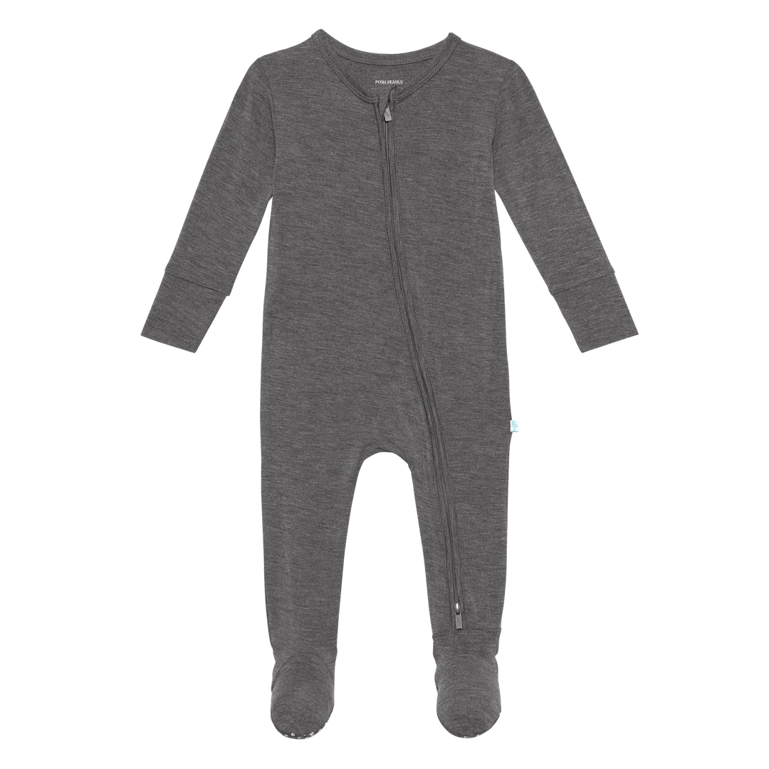 Posh Peanut Charcoal Heather Footie