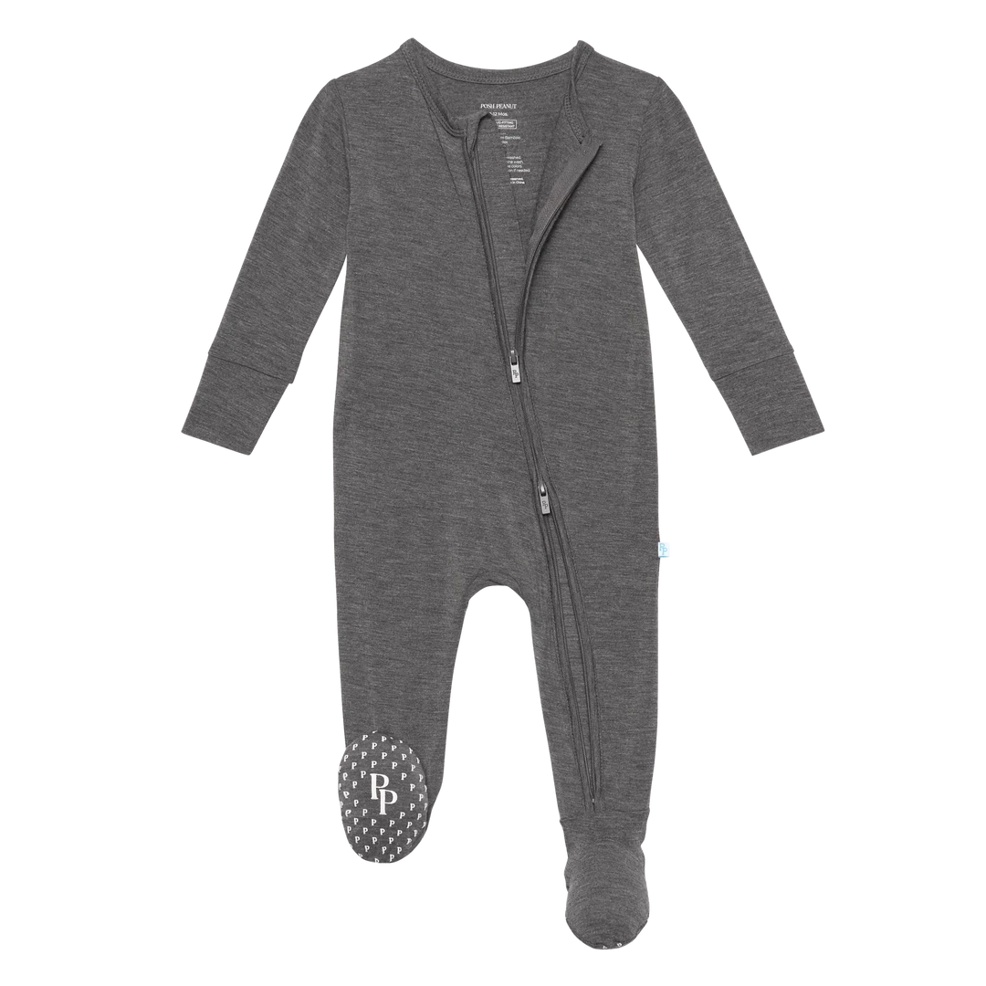 Posh Peanut Charcoal Heather Footie