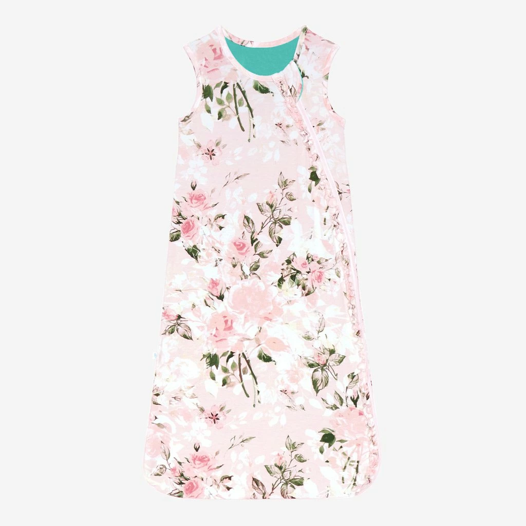 Posh Peanut Baby Vintage Pink Rose Sleeveless Ruffled Sleep Bag 2.5 Tog