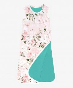 Posh Peanut Baby Vintage Pink Rose Sleeveless Ruffled Sleep Bag 2.5 Tog