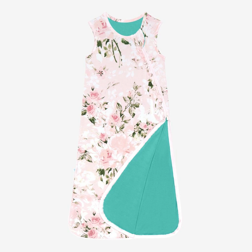 Posh Peanut Baby Vintage Pink Rose Sleeveless Ruffled Sleep Bag 2.5 Tog