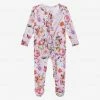 Posh Peanut Pari Footie Ruffled Zippered One Piece