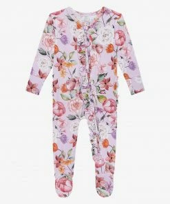 Posh Peanut Pari Footie Ruffled Zippered One Piece