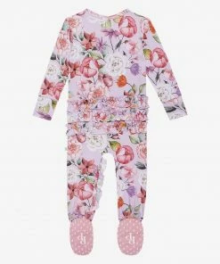 Posh Peanut Pari Footie Ruffled Zippered One Piece