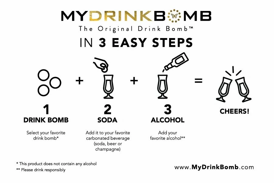 My Drink Bomb Gifts Peacharita Bomb - 4 Pack