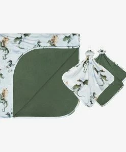 Posh Peanut Percy & Dragon Scale Green Patoo & Lovey Set Baby