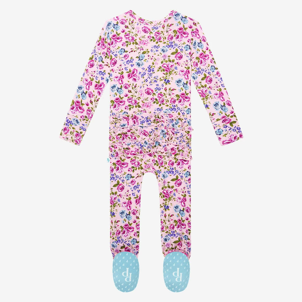 Posh Peanut Pixie Footie Ruffled Zippered One Piece