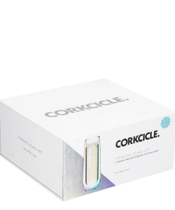Corkcicle Prism Flute Glass Set Drinkware