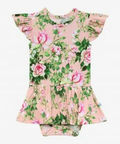 Posh Peanut Baby Renia Ruffled Capsleeve Basic Twirl Skirt Bodysuit