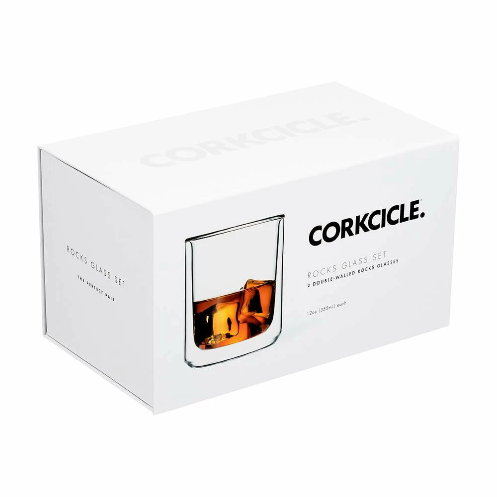 Corkcicle Clear Rocks Glass Set
