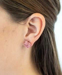 Aid Through Trade Rosette Earrings - Desert Rose