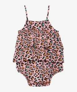 Posh Peanut Roxy Basic Ruffled Spaghetti Romper