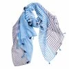 Top It Off Clara Scarf - Blue Stripe