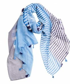 Top It Off Clara Scarf - Blue Stripe