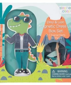 Stephen Joseph Magnetic Dress Up Doll - Dino And Lion