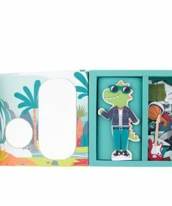 Stephen Joseph Magnetic Dress Up Doll - Dino And Lion