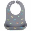 Stephen Joseph Baby All Over Print Silicone Bib - Dino