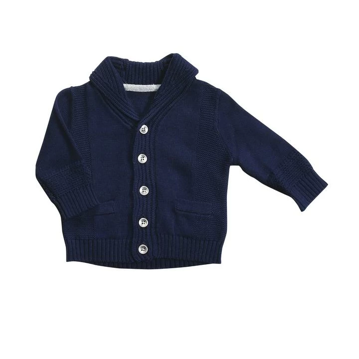 Angel Dear Shawl Collar Cardigan - Navy Baby