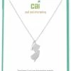 CAI Jewelry Silver State Necklace – New Jersey